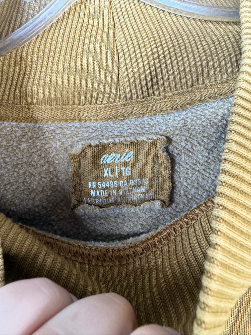 Aerie Mountain Season Oversized Mock Neck Sweatshirt Brown XL - Picture 4 of 9